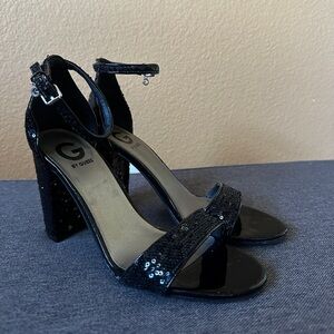 Guess Black Sequin Heels